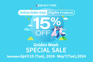 15% off the tax-free price! Limited time for Golden Week Special SALE during this period!