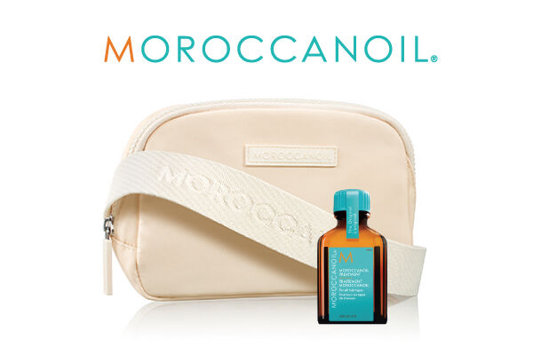 Moroccanoil | Receive a Hair treatment oil 15ml + a Crossbody Bag with purchase of Moroccanoil items JPY 10,000 or more.