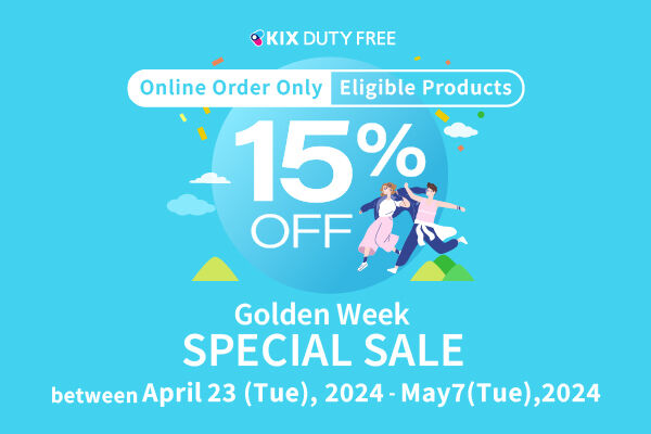 15% off the tax-free price! Limited time for Golden Week sale during this period!