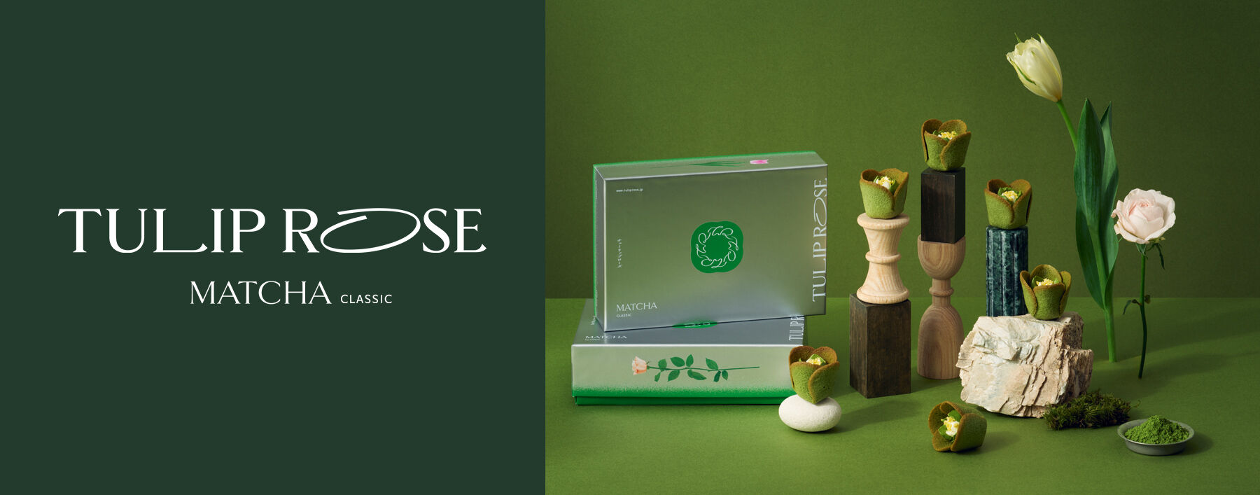 TULIP ROSE Langues de Chat Flower - Uji Matcha Classic -