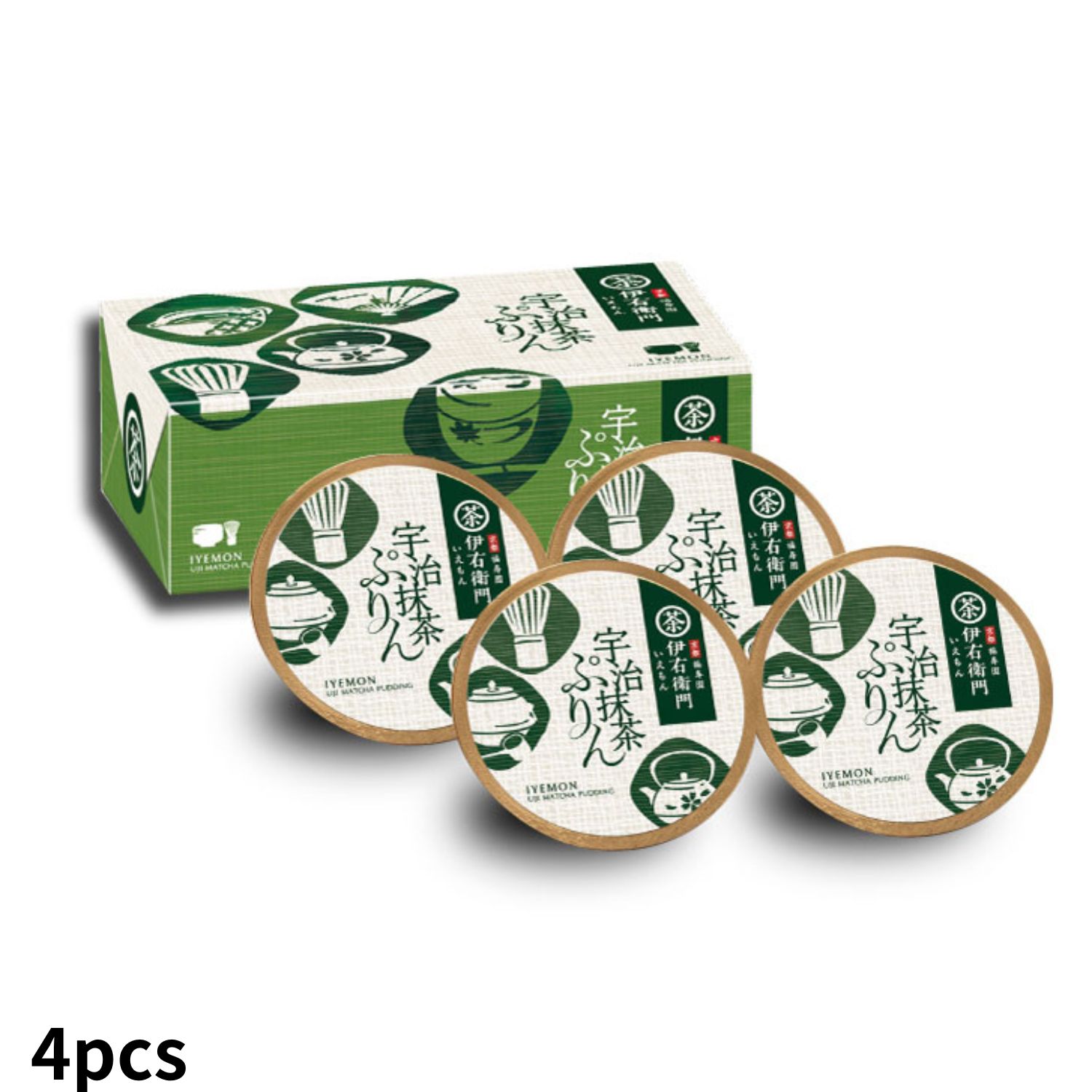 伊右衛門宇治抹茶ぷりん 4個入り